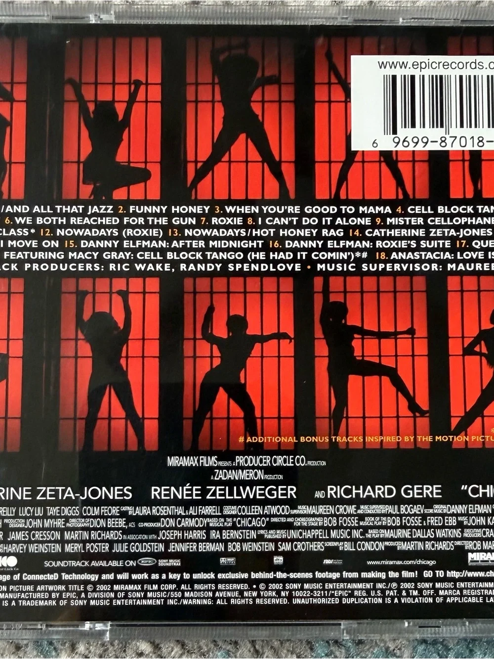 Sony Chicago Soundtrack CD